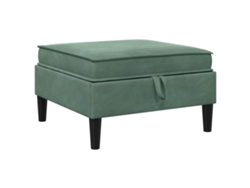 Taburete De Sofá Con Almacenamiento Verde Mar Terciopelo
