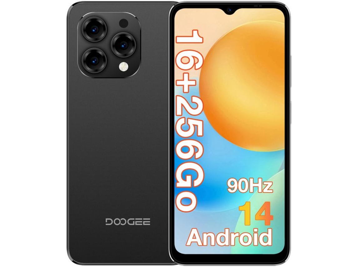 Teléfono inteligente Doogee N55 Pro 6.56 16 GB 256 GB 5150 mah Cámara de 13 MP Teléfono móvil 4G Android 14 Dual Sim Gps Negro