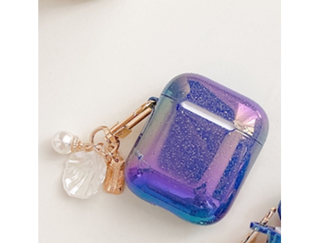 3D Love Pearl Shell Llavero Gota de agua Arco iris Estuche rígido para Airpods 1 2-1202 SLOWMOOSE [Para Airpods 1 2-350850]