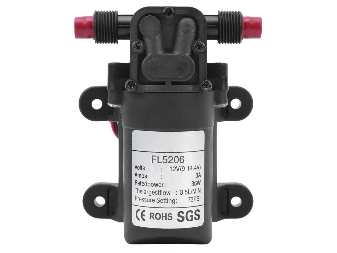 Microbomba De Diafragma De Cc De 12 V, 36 W, 73 Psi, 3,5 L/min, G1/2 Pulgada, Para Agua Y Experimentos.