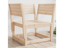 Silla de jardín de madera maciza de pino DKD Home Decor