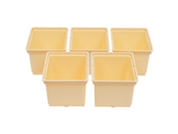 Sistema hidropónico con kit de 4 cubos para un crecimiento eficiente de las plantas, amarillo claro
