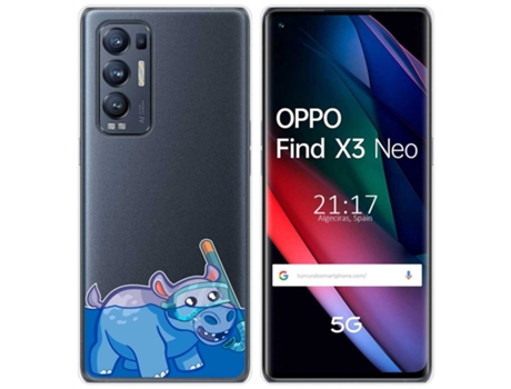Carcasa Oppo Find X3 Neo TUMUNDOSMARTPHONE Dibujos Transparente Multicolor