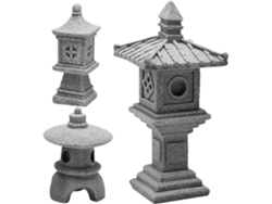 Pequeña Linterna De Jardín De Piedra Con Forma De Pagoda, De Fina Artesanía. Ligera Y Elegante, Para Jardines Zen Y
