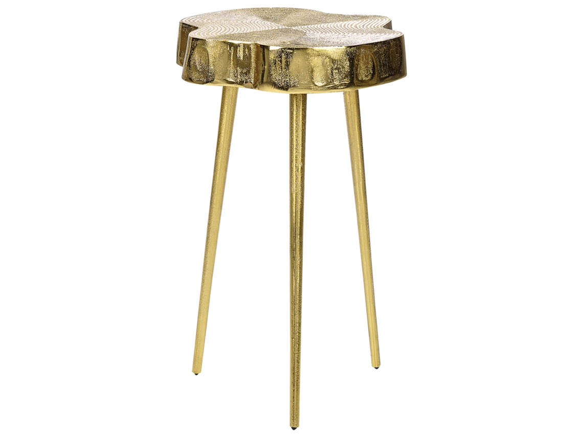 Mesa de centro de diseño glamuroso BELIANI Taupo de Aluminio Dorado 30x30x50