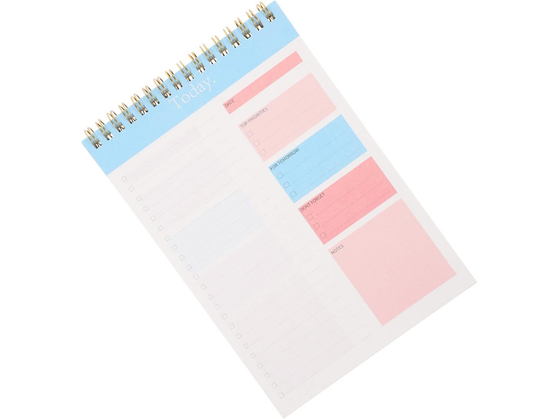 Cuaderno espiral para organizar páginas, planificar a diario y llevar un registro de tareas, ideal para la oficina. Gokoco
