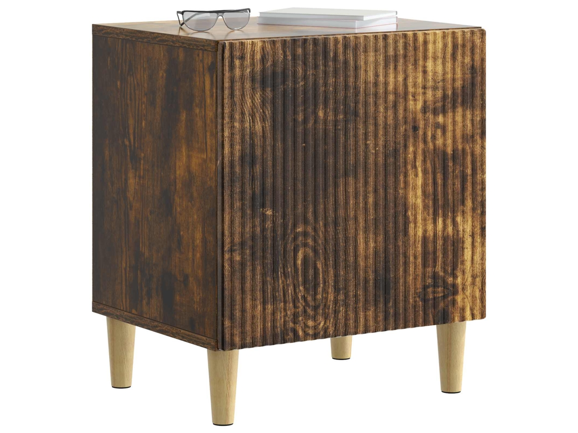 Maison Exclusive - Armario De Noche 2 Pcs Roble Ahumado 43 X 34,5 X 50 Cm