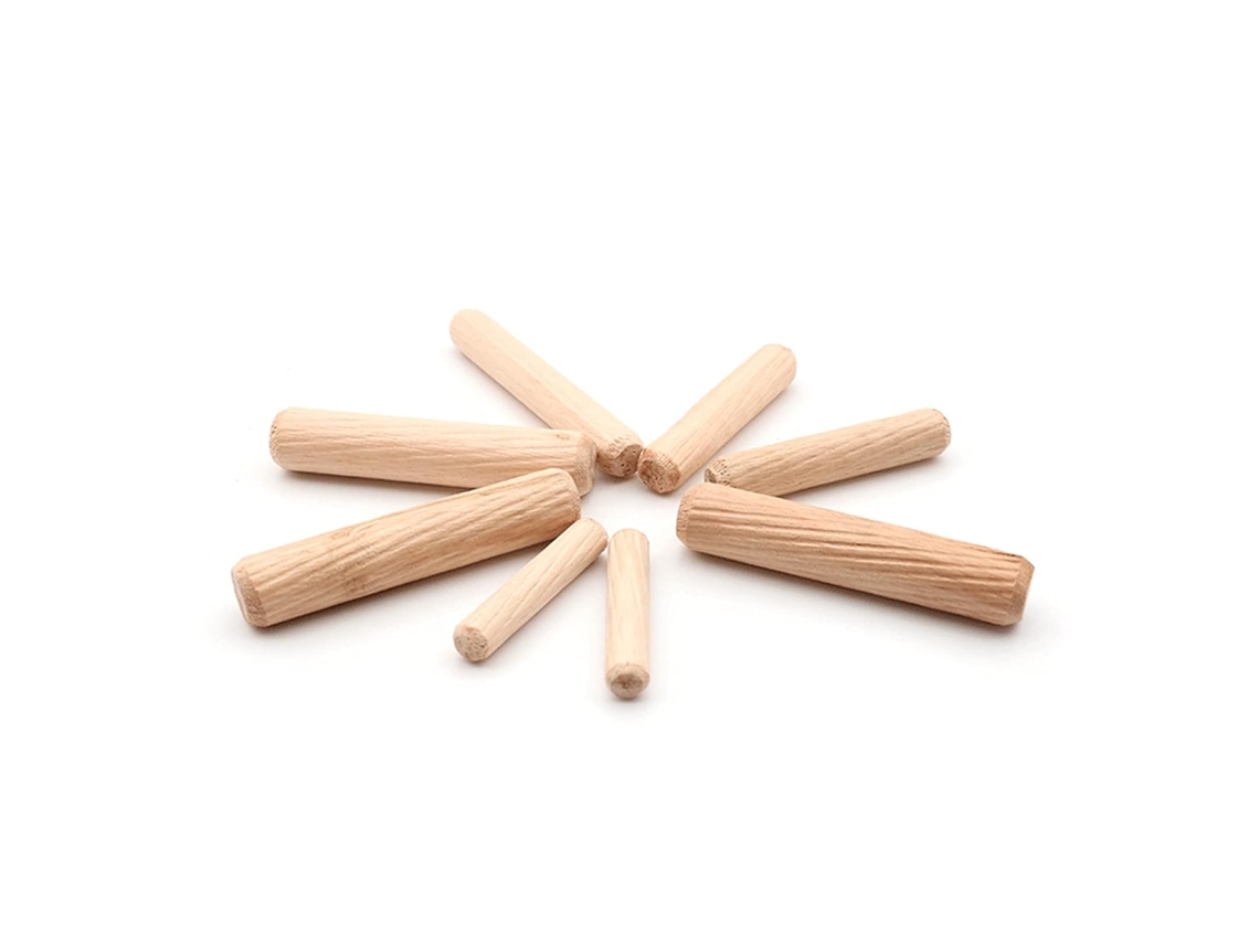 100pcs Espigas De Madera Caneladas Para Muebles Y Gabinetes Para Uso Doméstico E Profissional Com Acabamento Resistente