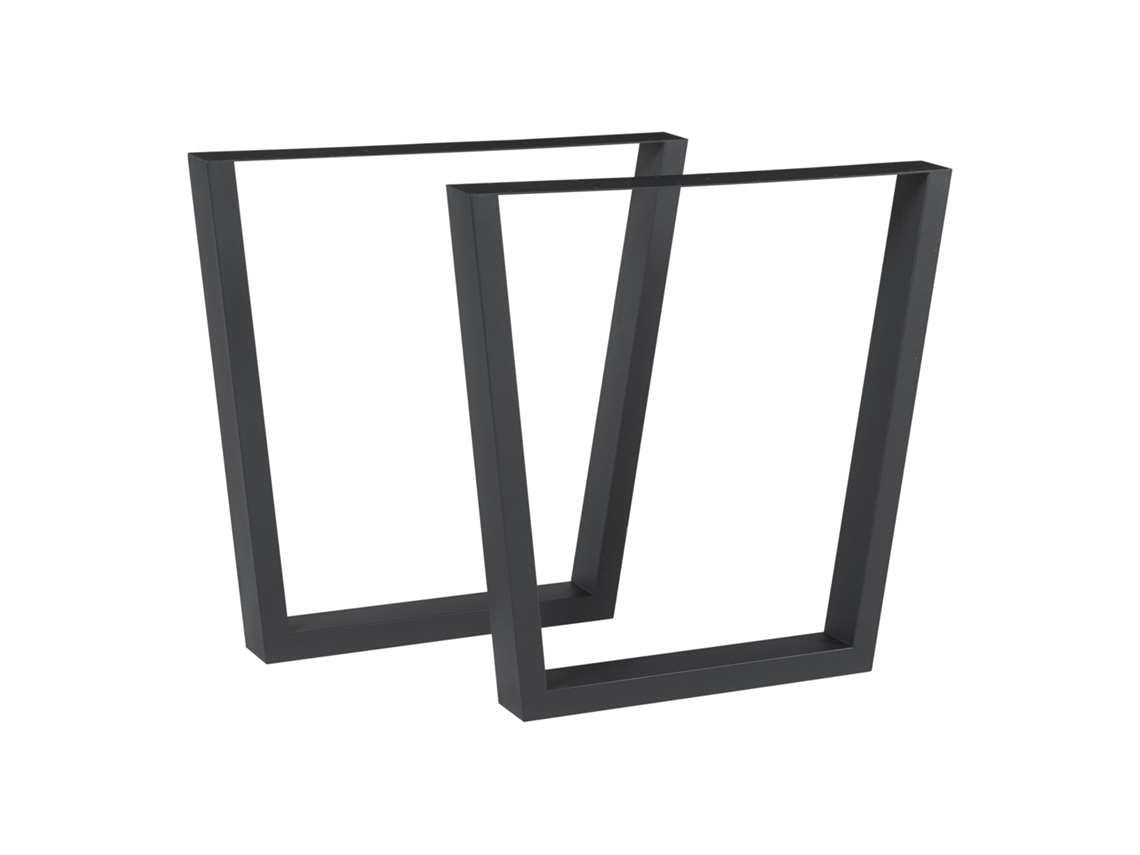 Set de 2 patas de mesa Lalling 72x55/75 cm - Negro [EN.CASA]