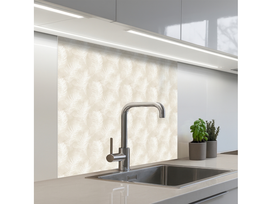 Paneles para salpicadero de cocina - Beige - Blanco - Botánico - Naturaleza 80x80 cm