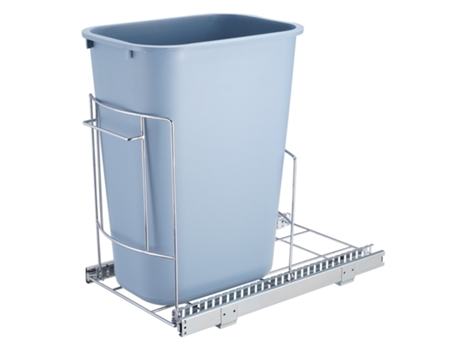 VEVOR Cubo de basura extraíble, cubo de basura de cocina inferior con asa deslizante, capacidad de carga de 35,3 lb