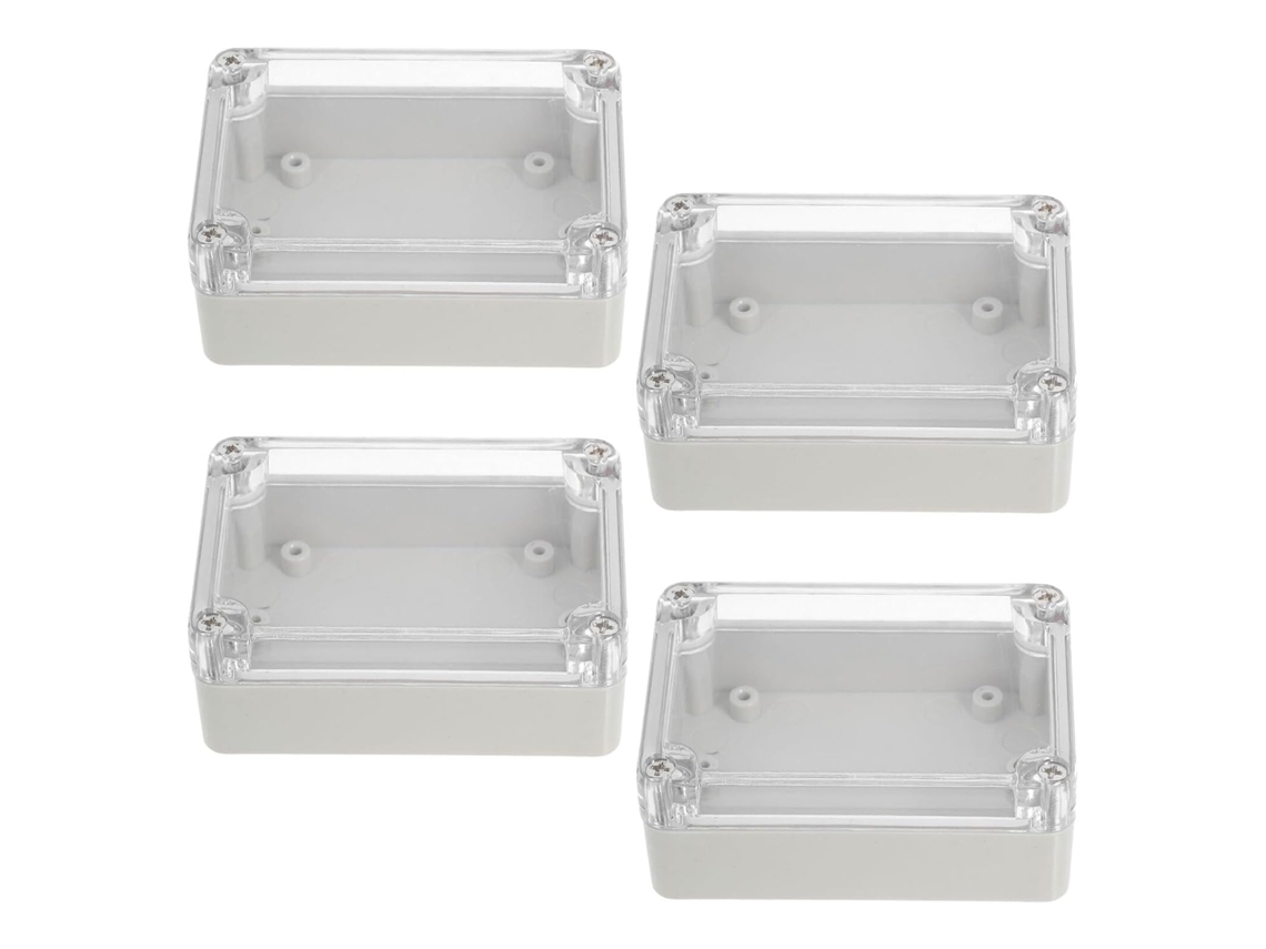 Juego 4 Cajas Eléctricas Impermeables Transparente, Conexiones Módulos Alarma Exteriores,