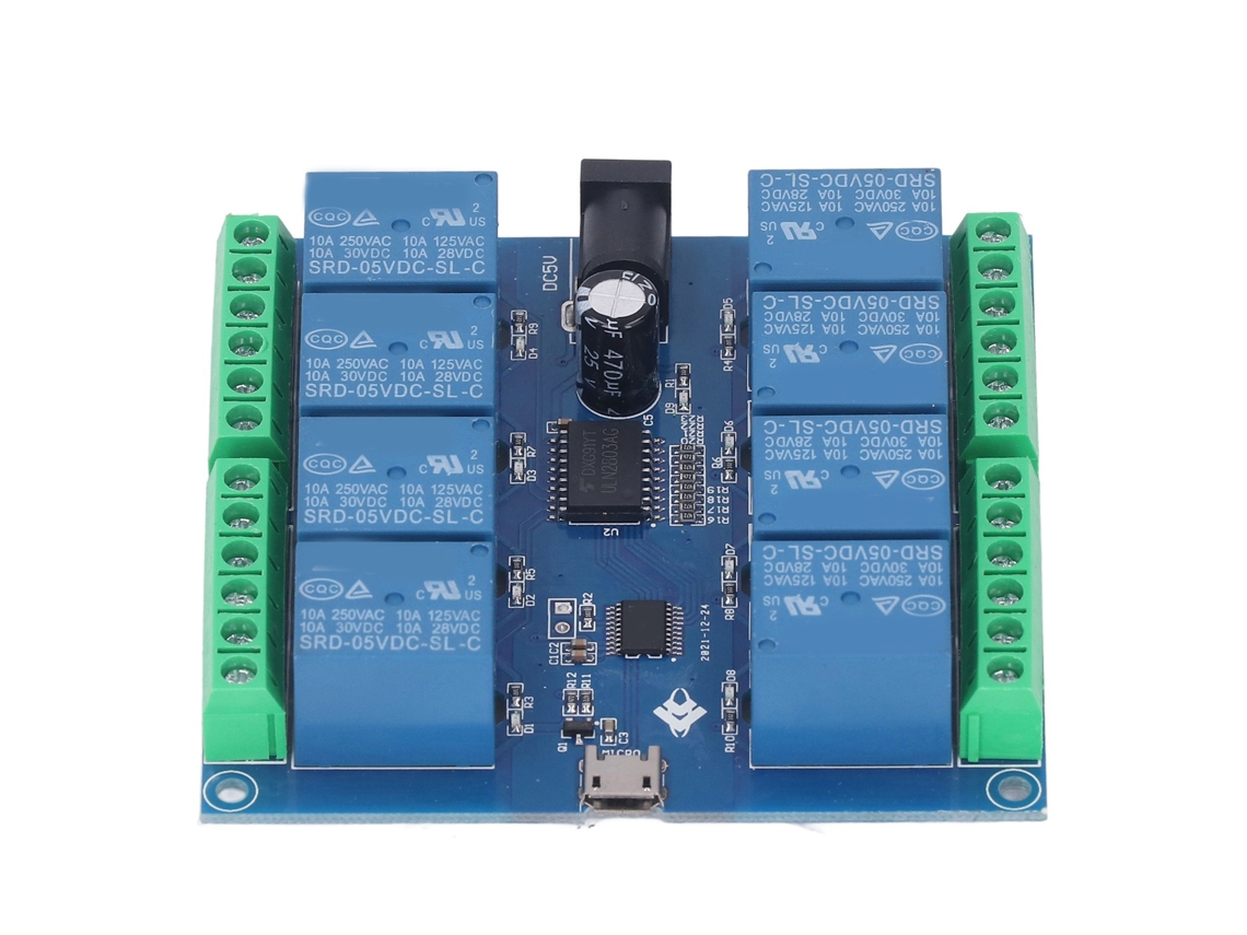 Módulo De Relé Usb 8 Canales 5v Placa De Relé Control Inteligente Estable Para Mecatrónica