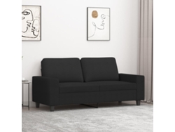 Sofá De 2 Plazas | Sofá De Salón | Sofá De Descanso De Tela Negro 140 Cm Wsd302688