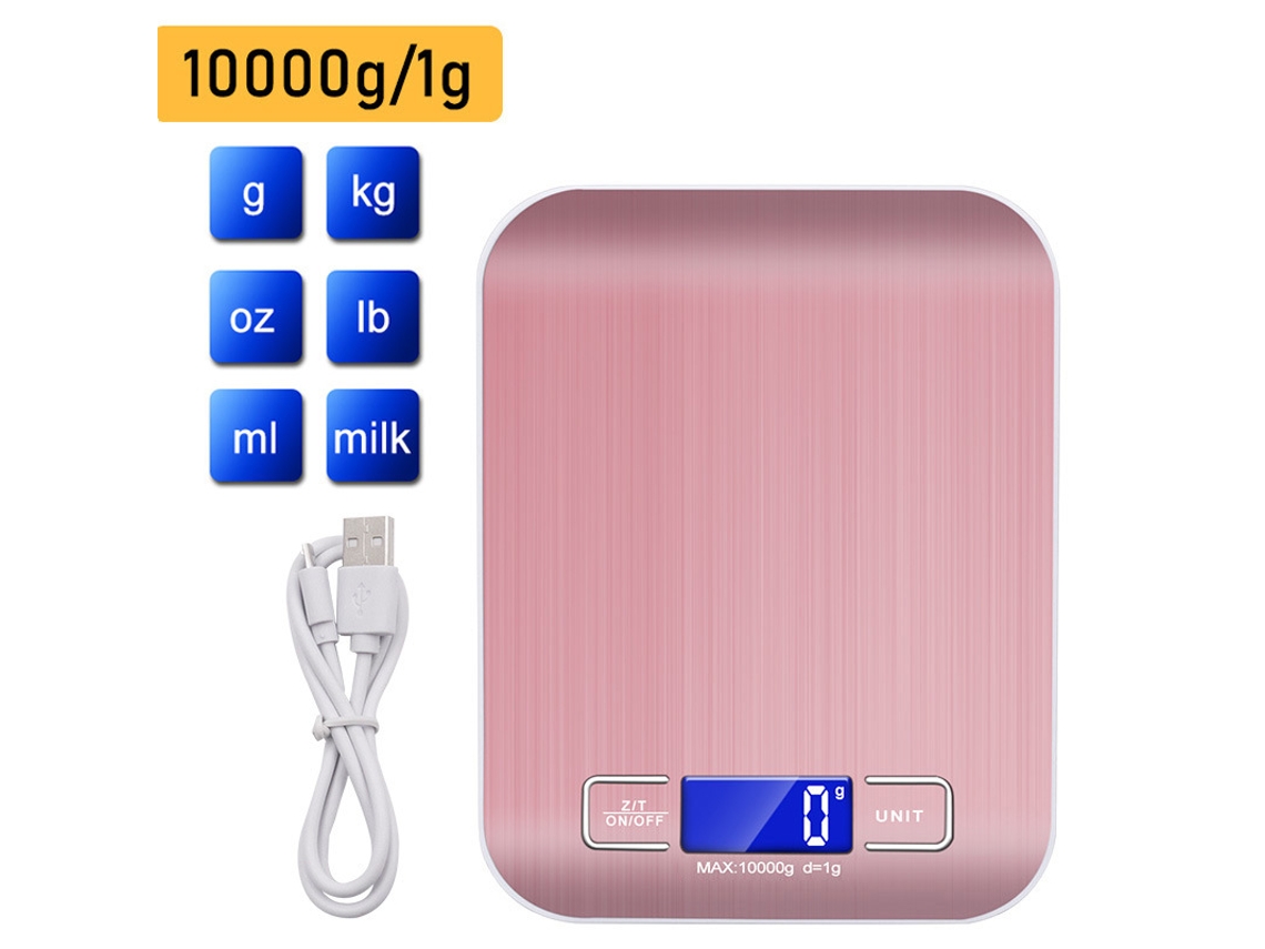 Balanza Electrónica Digital Portátil Con Precisión De 10 Kg/1 G (rosa) Czhhmart