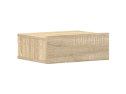 Mesita de noche suspendida exclusiva de Sonoma Maison en derivados de madera de roble