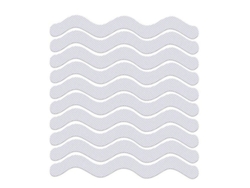 Adesivos Banheira Antiderrapantes para Chuveiro Banheiras Escada Digitallab 1,3x18cm 24pc Branco