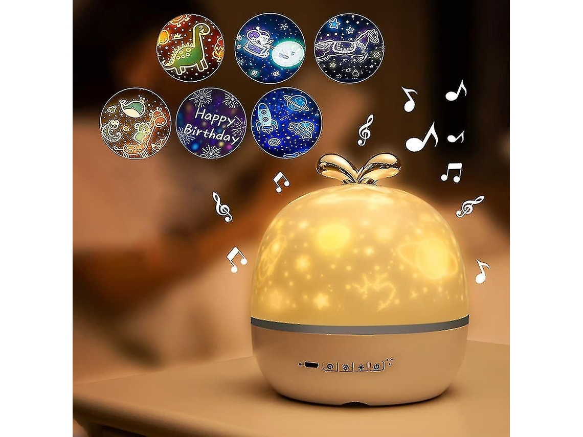 Proyector de luz nocturna para bebés, lámpara proyector de luz nocturna LED para bebés y niños. Rosewell