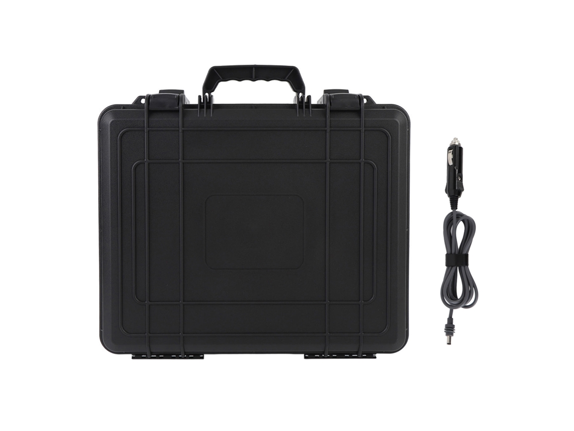 Estuche de transporte para antena satelital (almacenamiento seguro, cable de carga)