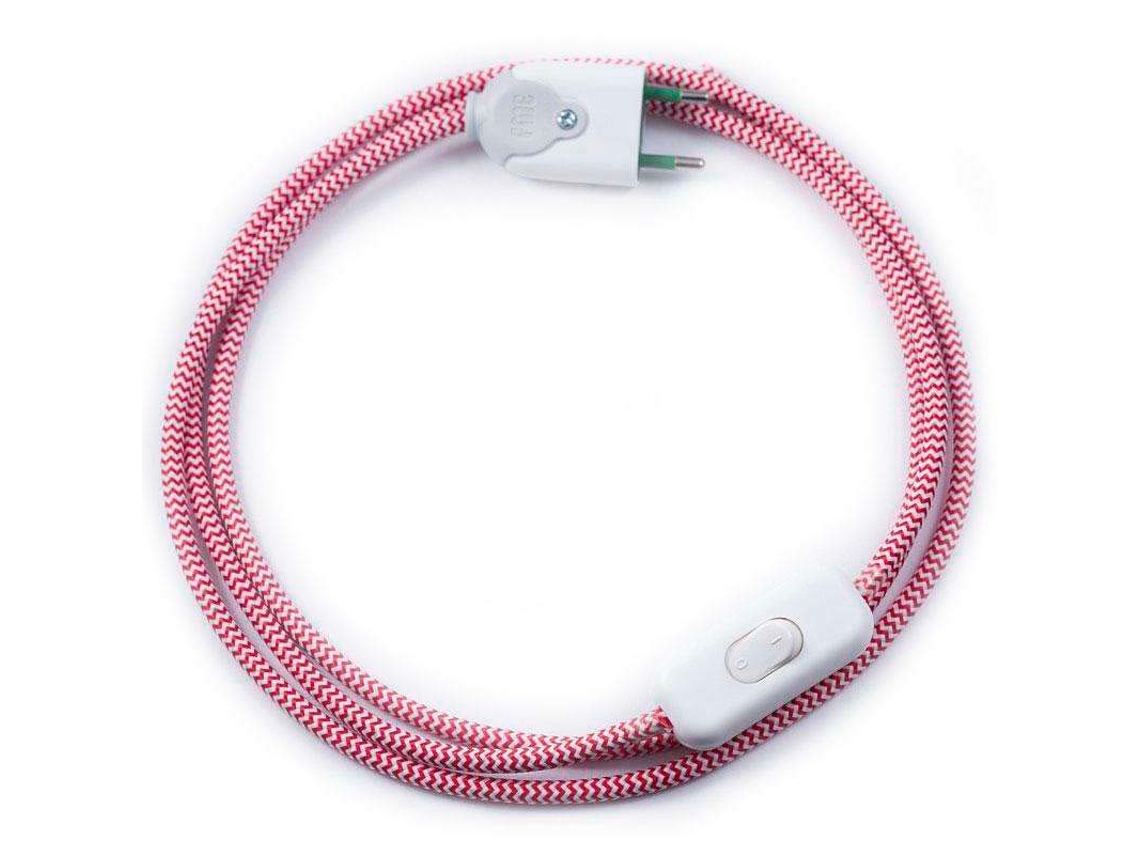 Cable Textil Con Interruptor Y Enchufe 2X075mm 2M - LEDBOX
