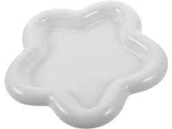 Bandeja Pequeña Cerámica Blanca Forma Joyas Cosméticos Teléfono Perfecta Madre Oficina Flor Día