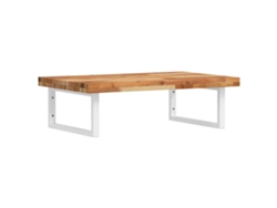 Estante de lavabo de pared acero y VIDAXL madera maciza de acacia