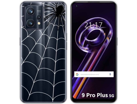 Carcasa para Realme 9 Pro Plus 5G TUMUNDOSMARTPHONE Dibujos Transparente Araña Multicolor