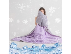 Manta Refrescante De Doble Cara, Cómoda Y Transpirable Para Dormir En Verano (morada/180x200cm) Gertiz