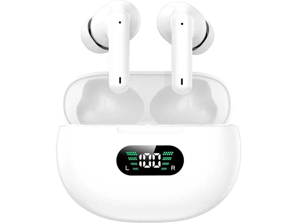 Auriculares Sem Fios Intra Desportivos Led Estéreo Yizhood Bluetooth Blanco