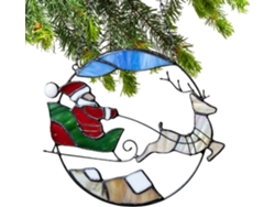 Atrapasueños Para Ventana - Decoración Plana Bidimensional De Acrílico Para Dormitorio Atrapasueños Navideño De Papá