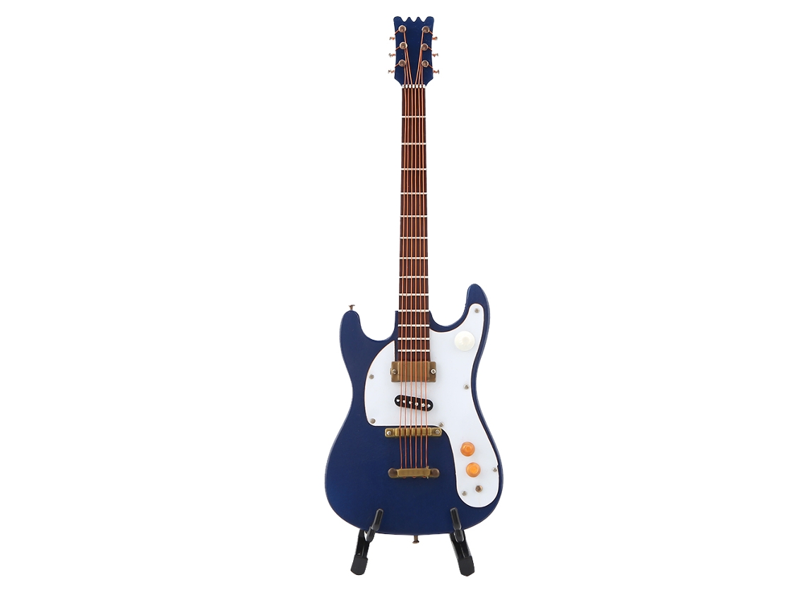Exquisita Miniatura De Guitarra De Madera Para Decoración Del Hogar O Cafetería 3-500-e36
