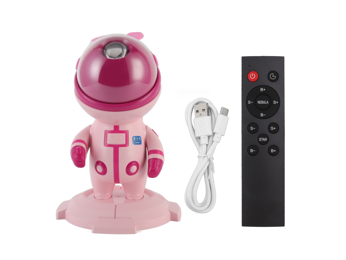 Bj-projetor De Luzes Led Astronauta Projeção De Estrelas Luz Noturna Rgb Presente De Aniversário Para Crianças Rosa