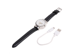 Encendedor Usb Recargable Multifuncional Antiviento Sin Flama Para Cigarrillos Y Reloj (plata)