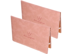 Juego De 2 Fundas Protectoras De Piel Sintética Rosa Para Certificados De Nacimiento.