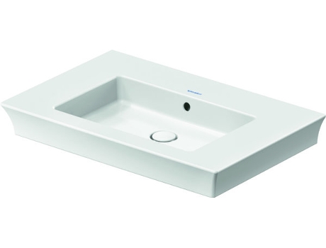 Lavabo Tulip blanco, ancho 750mm, sin agujero para grifo, con rebosadero, 23637500601