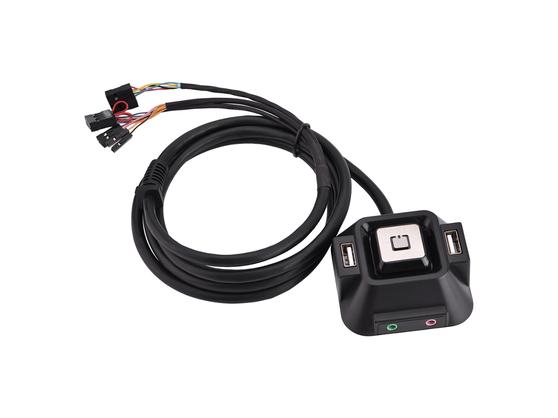Caja De Pc De Escritorio Con Interruptor, Puertos Usb Duales, Botón De Reinicio De Alimentación, Puerto De Audio Y Micrófono