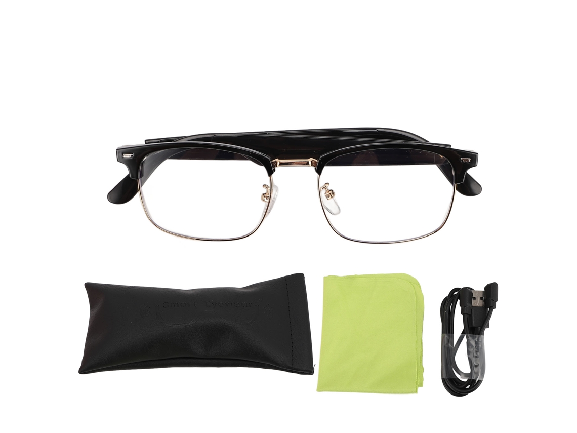 Gafas Inteligentes Con Bluetooth 5.3, Control Táctil, Música, Carga Magnética, Acero Para Exteriores, Acabado Dorado.