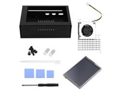 3.5 Inch Touch Screen For 5, With Metal Case And Active Cooler Silver Radiator