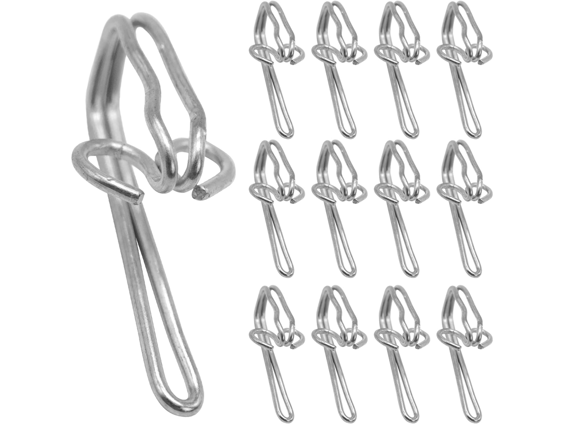 Ganchos reforzados para cortinas (100 unidades) de metal para cortinas plisadas y cortinas de ventana Vayotoy