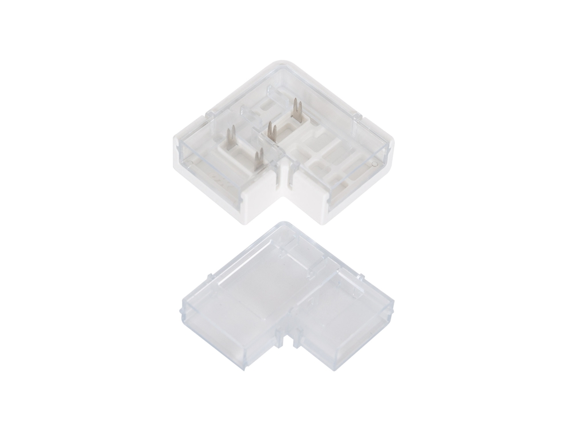 Conector de esquina Hippo para tira LED autorrectificadora 220 V CA SMD de silicona flexible, ancho 12 mm.