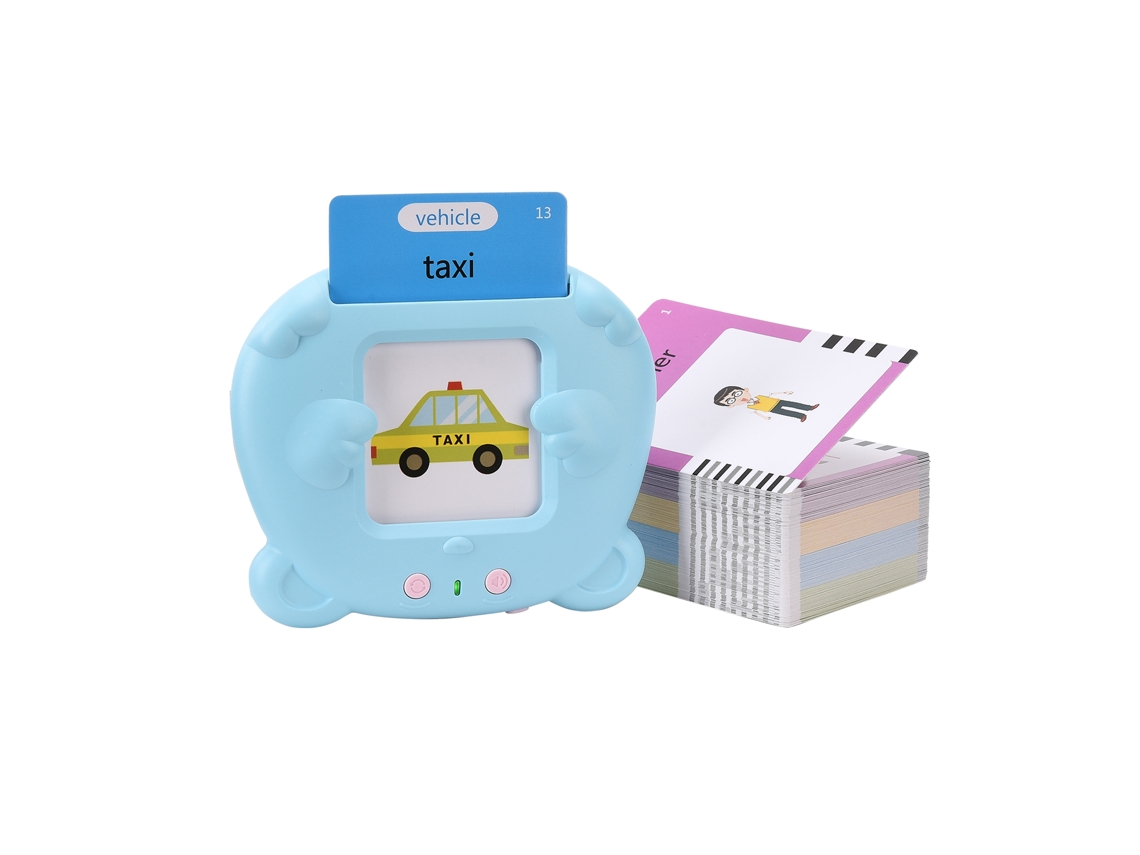 Dan26-lector De Tarjetas Inteligente Con 224 Contenidos En Inglés Máquina De Aprendizaje De Palabras Para Bebés Para Educación Temprana Azul