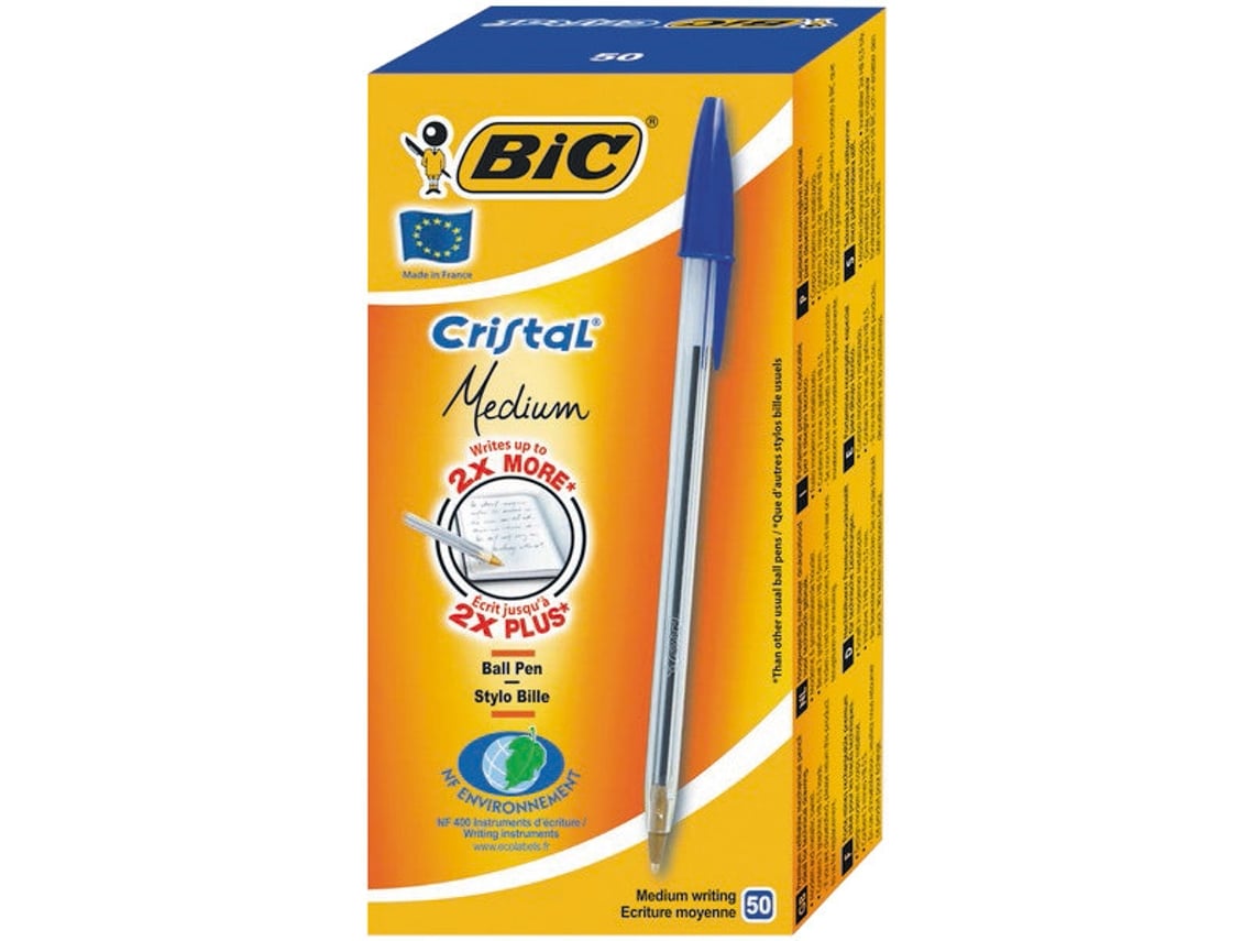 Bolígrafo BIC Cristal Original Punta Media (Tinta Azul)