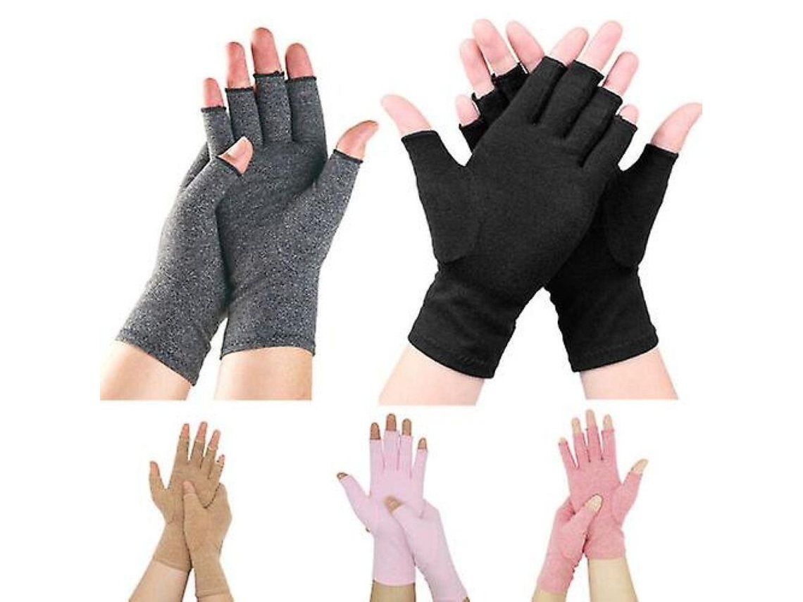 Guantes De Compresión Sin Dedos Para Artritis, Alivio Del Dolor Reumatoide, Soporte, Algodón Y Elastano.