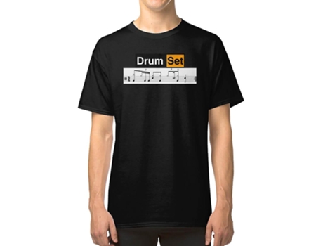 Camiseta ROCKINSTONE Hub Drum Intro Music para Hombre (M)