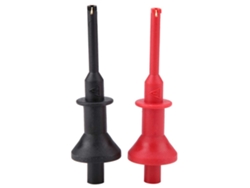 1 Par De Cables De Prueba Para Multímetro Con Gancho De Extensión Y Pinza Para Sonda Uni T Ut C01 Negro + Rojo 62 Cm