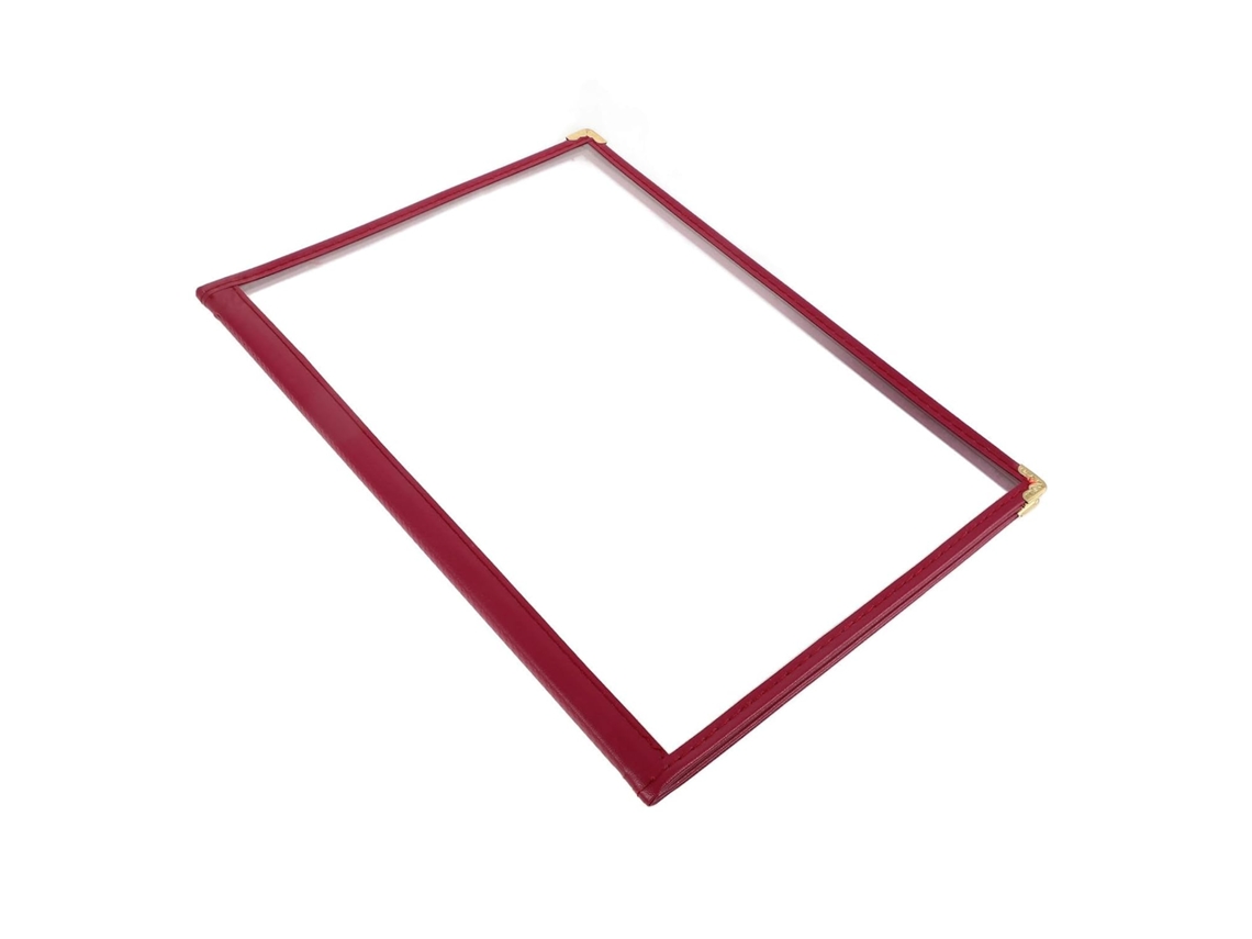 Capa Transparente Em Pvc Para Cardápio De Restaurantes, 4 Páginas, 8 Suportes Para Cardápio.