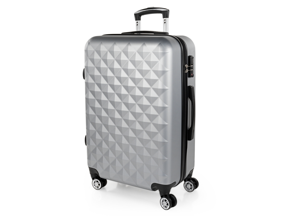 Maleta Abs Mediana ITACA Diamond plata (43,5X67,5X24 Cm - 61L)