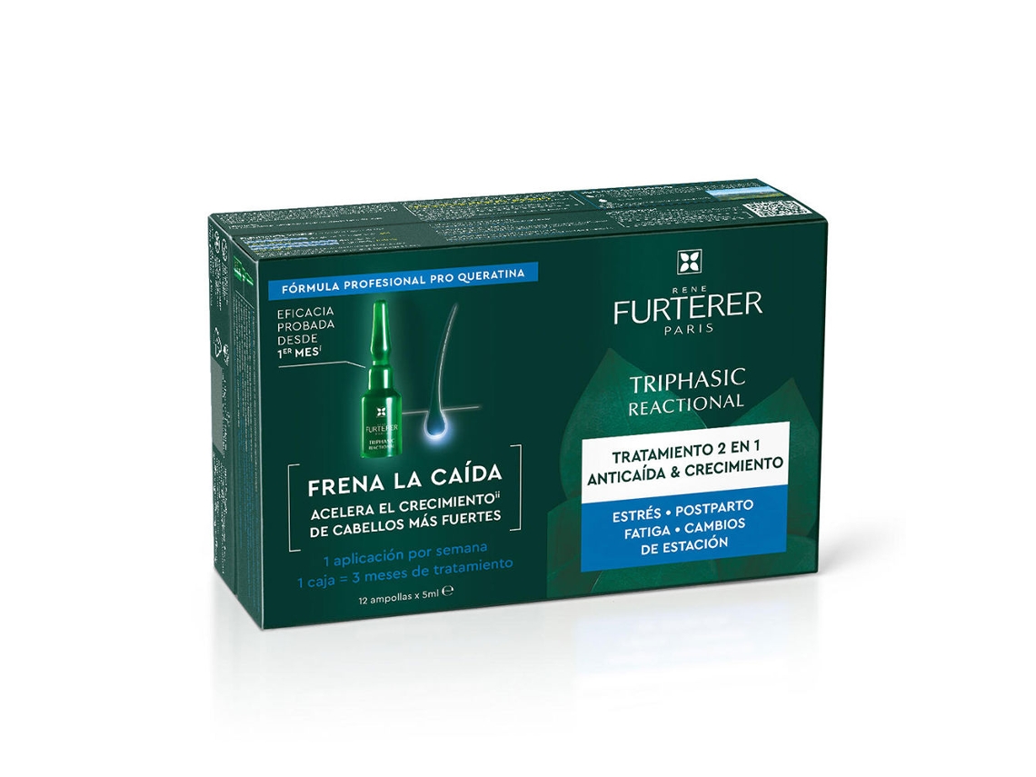 Tratamiento Anticaída Triphasic Reaccional Ampollas 12x 5ml