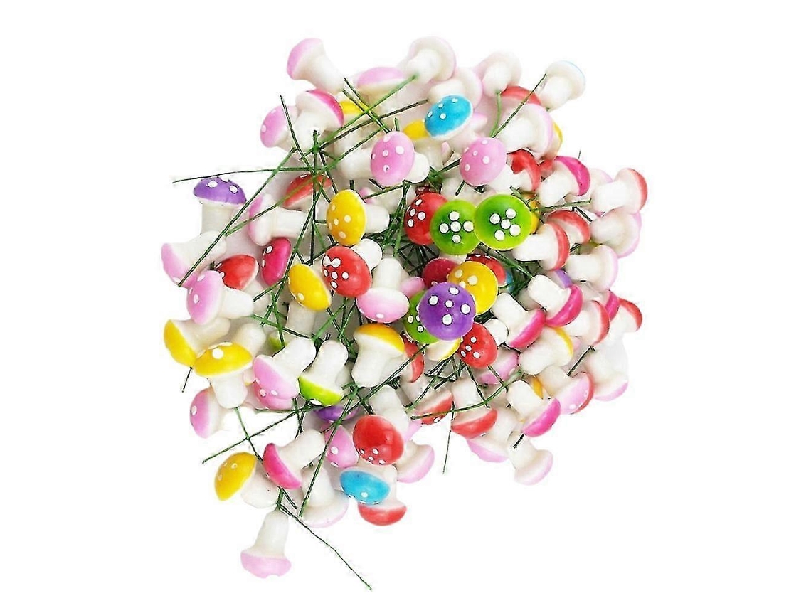 60 piezas de plantas artificiales, mini hongos, decoración de paisaje, adorno