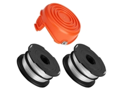 2 Carretes De Repuesto Y 1 Tapa De Carrete Para Cortacésped Black Decker Gh750, Gh710 Y Gh700, Df-065-bkp Rc-065-pa